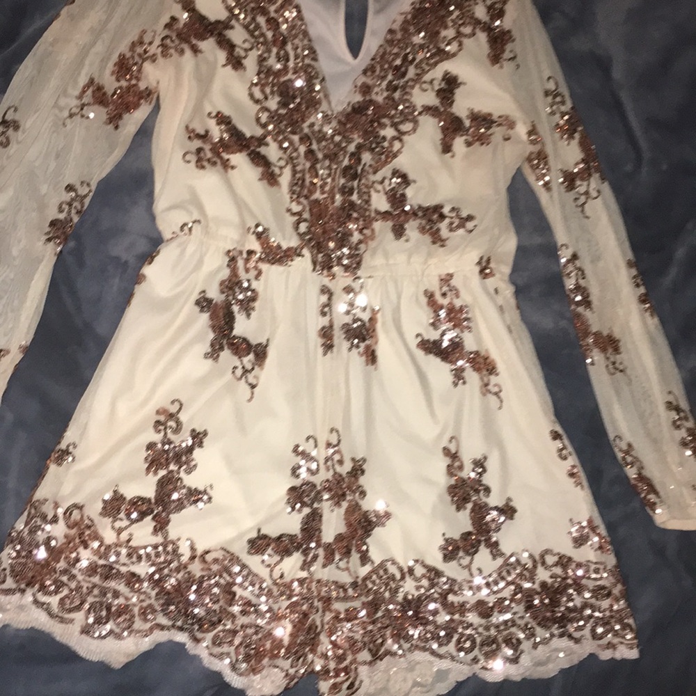 Rose gold romper